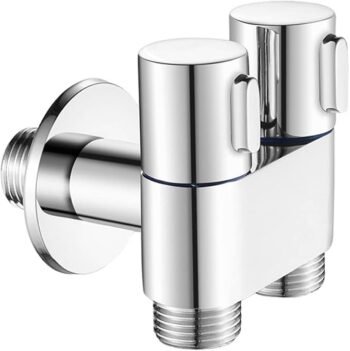 Silver Universal Stainless Steel Dual Control Angle Valve